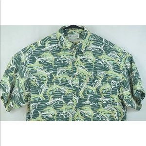 Columbia Men's Hawaiian Fish Design Short Sleeve